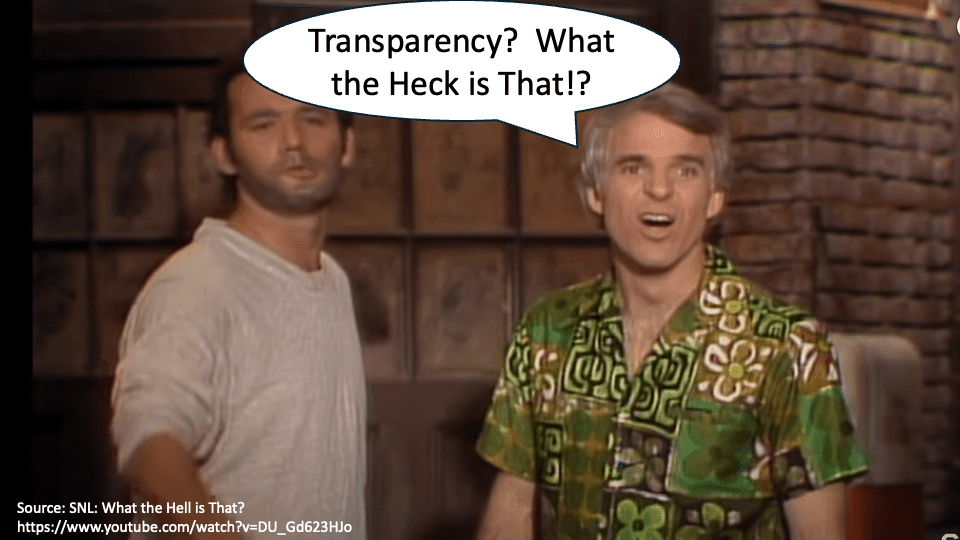 Transparency?